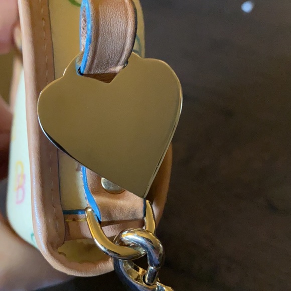 Vintage Dooney & Bourke Signature Rainbow Monogram Wristlet/Clutch - Picture 5 of 14